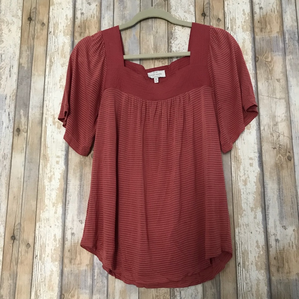 Lucky brand boxy strip shirt | M
